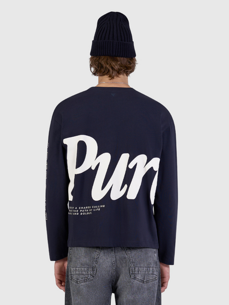 Pure Path Pure Longsleeve T-shirt - Dark Navy Pure Path Pure Path Pure Longsleeve T-shirt - Dark Navy