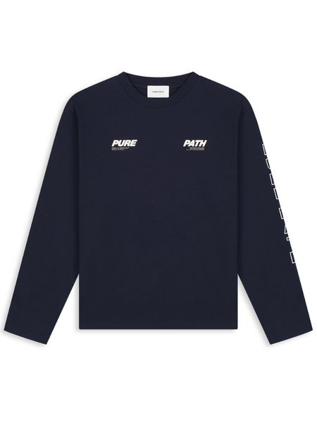 Pure Path Pure Longsleeve T-shirt - Dark Navy Pure Path Pure Path Pure Longsleeve T-shirt - Dark Navy