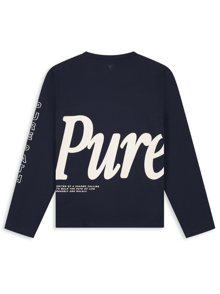 Pure Path Pure Longsleeve T-shirt - Dark Navy Pure Path Pure Path Pure Longsleeve T-shirt - Dark Navy