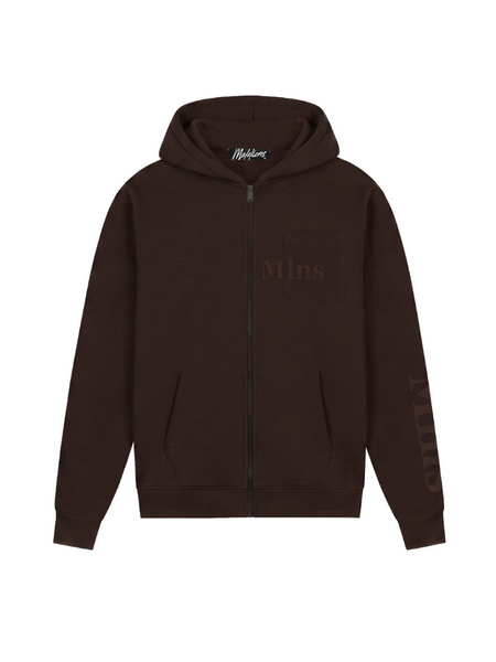 Malelions Malelions Department Zip Hoodie - Brown Malelions Department Zip Hoodie - Brown