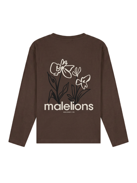 Malelions Kids Relaxed Flower Longsleeve - Brown Malelions Malelions Kids Relaxed Flower Longsleeve - Brown