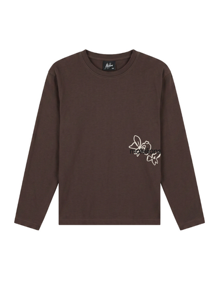 Malelions Malelions Kids Relaxed Flower Longsleeve - Brown Malelions Kids Relaxed Flower Longsleeve - Brown