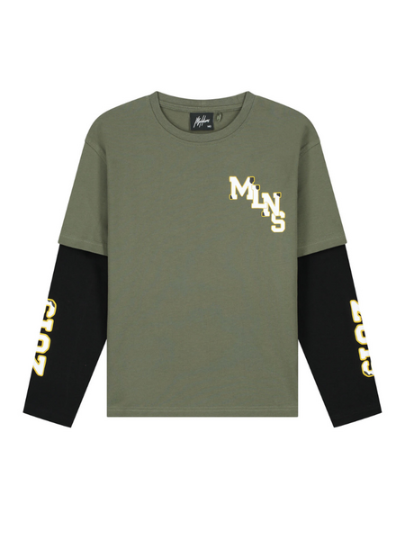 Malelions Malelions Kids College Double Layered Longsleeve - Dark Olive Malelions Kids College Double Layered Longsleeve - Dark Olive