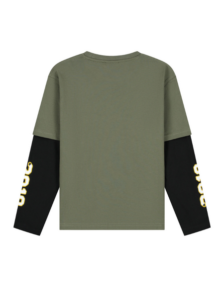 Malelions Kids College Double Layered Longsleeve - Dark Olive Malelions Malelions Kids College Double Layered Longsleeve - Dark Olive
