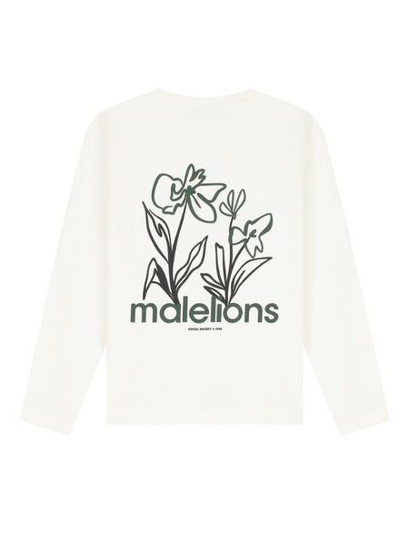 Malelions Kids Relaxed Flower Longsleeve - Off-White Malelions Malelions Kids Relaxed Flower Longsleeve - Off-White
