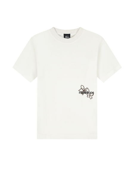 Malelions Malelions Kids Relaxed Flower T-Shirt - Off-White Malelions Kids Relaxed Flower T-Shirt - Off-White