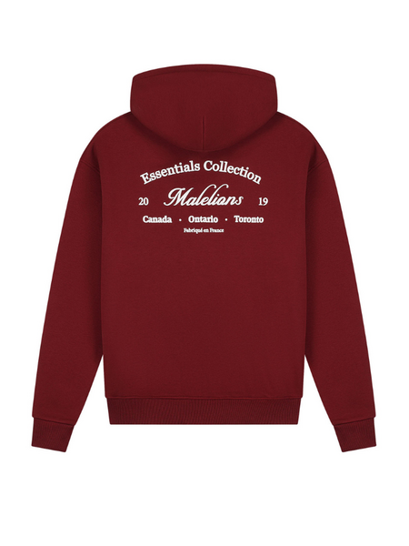 Malelions Marina Zip Hoodie - Burgundy Malelions Malelions Marina Zip Hoodie - Burgundy