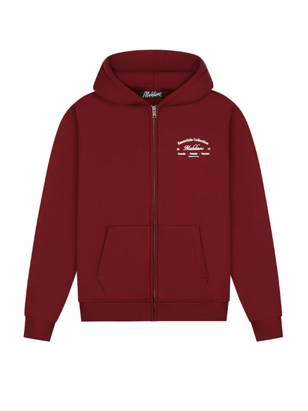 Malelions Marina Zip Hoodie - Burgundy Malelions Malelions Marina Zip Hoodie - Burgundy
