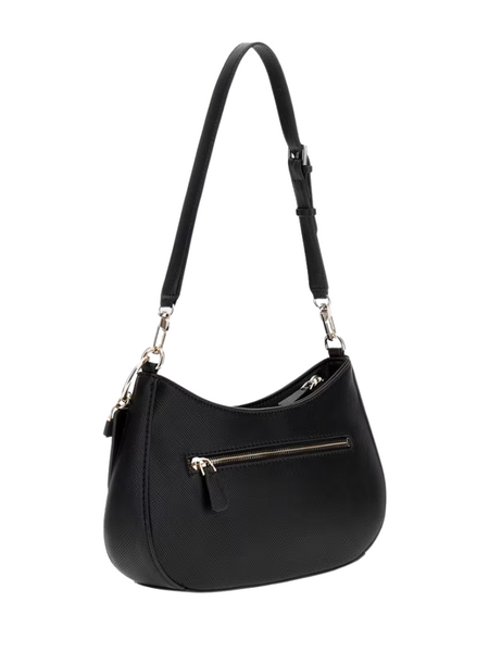 Guess Noelle II Top Zip Shoulder Bag - Black Guess Guess Noelle II Top Zip Shoulder Bag - Black