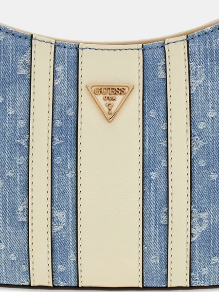 Guess Accessoires Noelle II Top Zip Shoulder Bag - Denim Logo Guess Guess Accessoires Noelle II Top Zip Shoulder Bag - Denim Logo