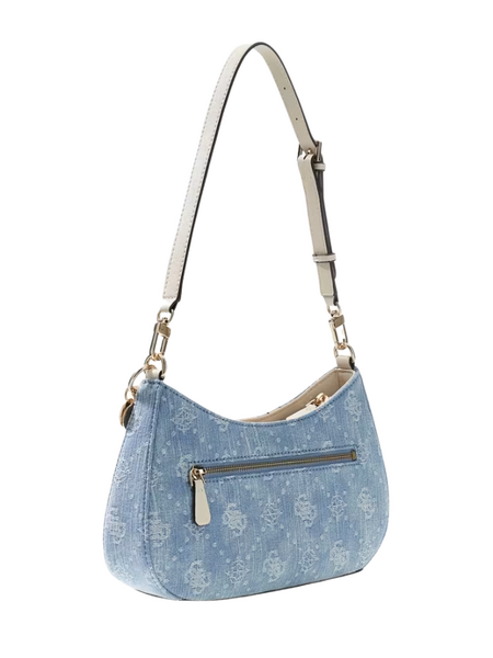 Guess Accessoires Noelle II Top Zip Shoulder Bag - Denim Logo Guess Guess Accessoires Noelle II Top Zip Shoulder Bag - Denim Logo