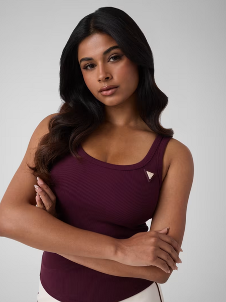 Guess Colette Rib Top - Red Noir Guess Guess Colette Rib Top - Red Noir