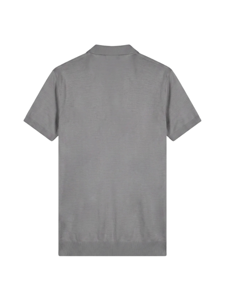 Malelions Malelions Knitted Zip Polo - Pearl Grey