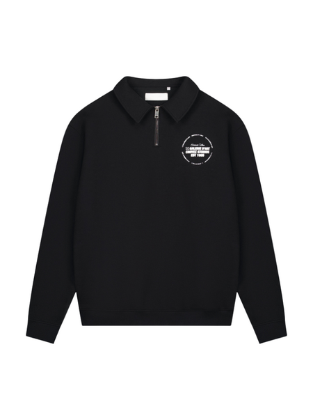 Croyez Croyez Le Galerie D'Art Half-Zip Sweater - Black Croyez Le Galerie D'Art Half-Zip Sweater - Black