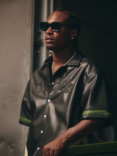 Croyez Croyez Logo Leather Shirt - Black Croyez Logo Leather Shirt - Black