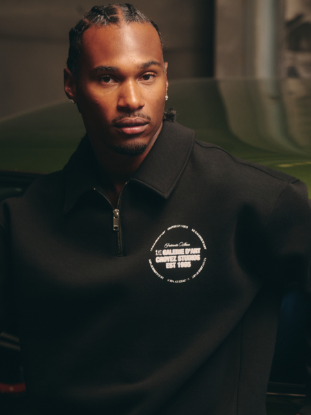 Croyez Le Galerie D'Art Half-Zip Sweater - Black Croyez Croyez Le Galerie D'Art Half-Zip Sweater - Black