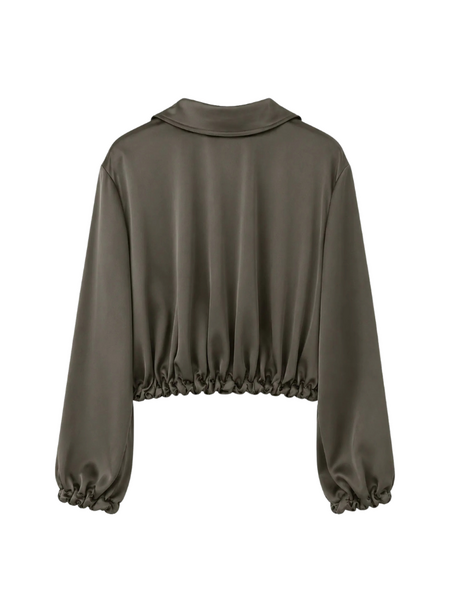 Nikkie Aivy Bomber Blouse - Sea Green Nikkie Nikkie Aivy Bomber Blouse - Sea Green