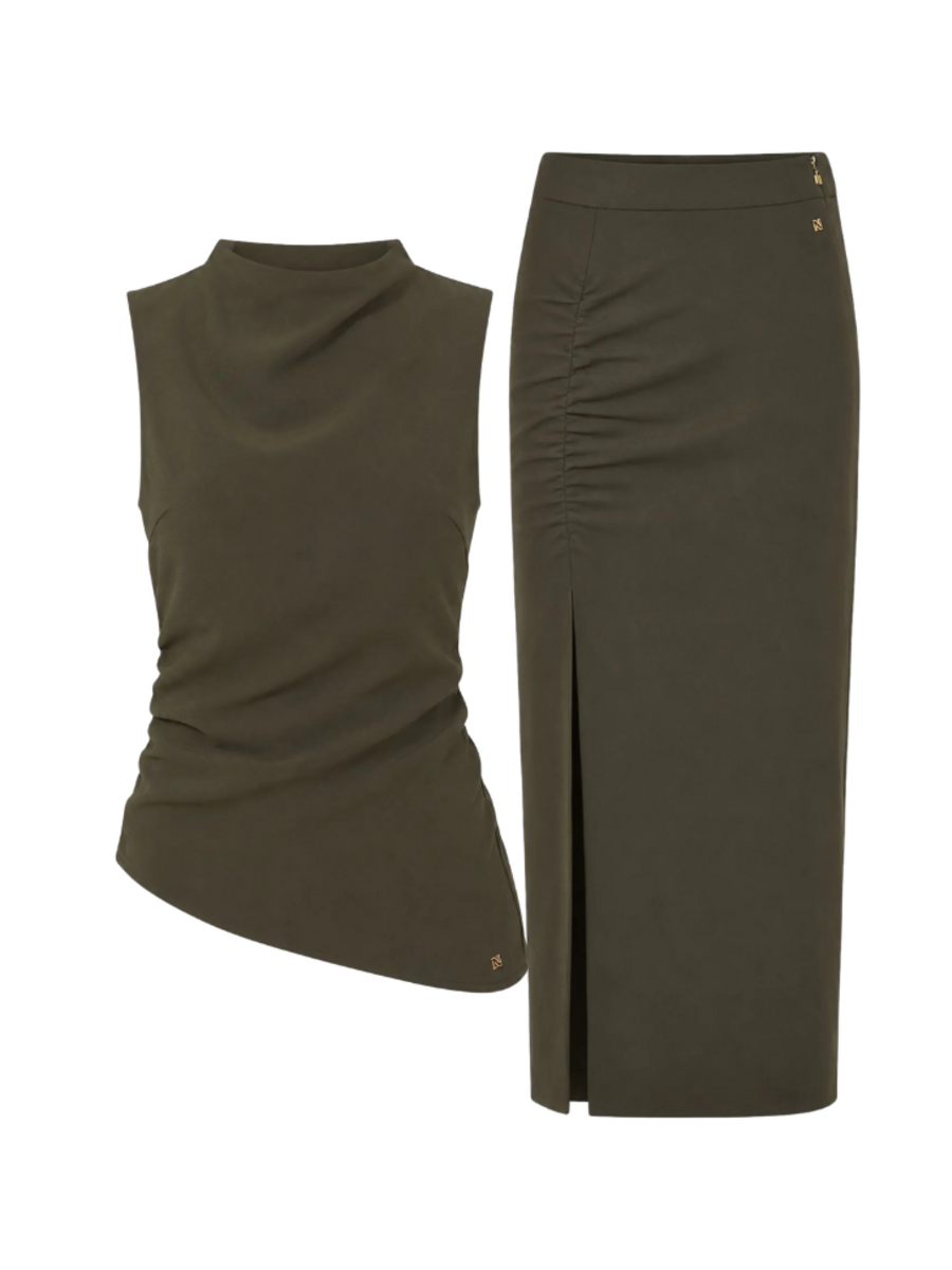 Nikkie Nikkie Amine Skirt Combi-set - Sea Green