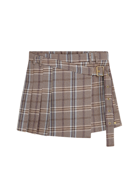 Josh V Josh V Seth Skirt - Cognac Check Josh V Seth Skirt - Cognac Check