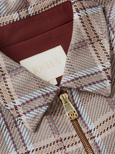 Josh V Pepper Jacket - Cognac Check Josh V Josh V Pepper Jacket - Cognac Check