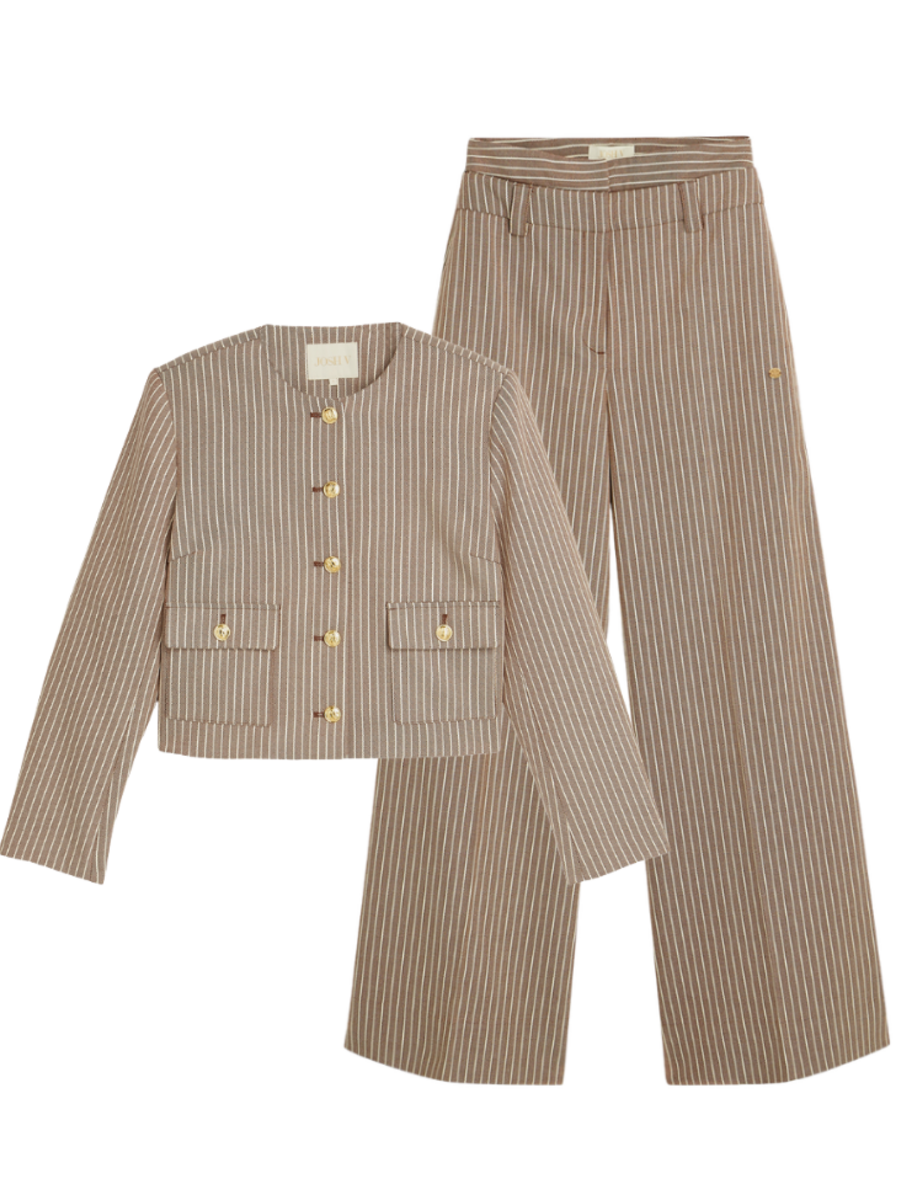Josh V Elira Combi-set - Burgundy Stripe Josh V Josh V Elira Combi-set - Burgundy Stripe