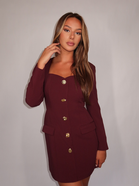 Josh V Ely Dress - Burgundy Josh V Josh V Ely Dress - Burgundy