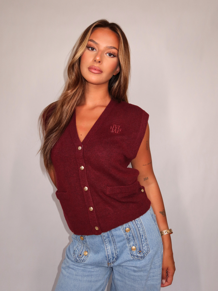 Josh V Josh V Fox Cardigan - Burgundy Josh V Fox Cardigan - Burgundy