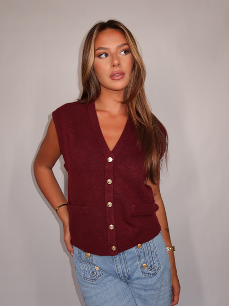 Josh V Fox Cardigan - Burgundy Josh V Josh V Fox Cardigan - Burgundy