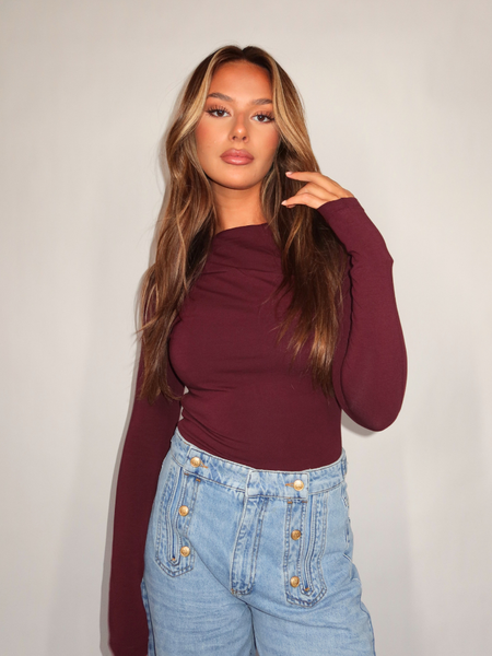 Josh V Lenie Top - Burgundy Josh V Josh V Lenie Top - Burgundy
