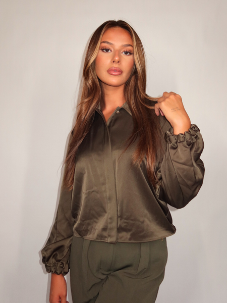 Nikkie Nikkie Aivy Bomber Blouse - Sea Green Nikkie Aivy Bomber Blouse - Sea Green
