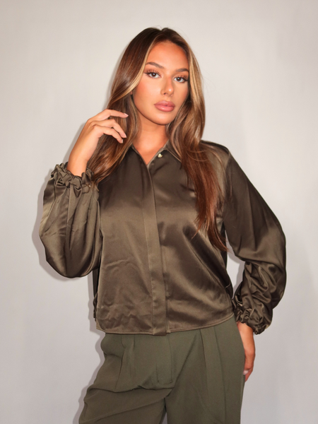 Nikkie Aivy Bomber Blouse - Sea Green Nikkie Nikkie Aivy Bomber Blouse - Sea Green