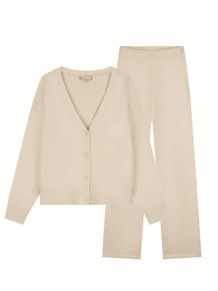Malelions Malelions Women Oversized Knitted Combi-set - Beige Malelions Women Oversized Knitted Combi-set - Beige