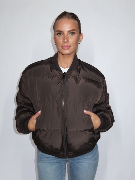 Airforce Airforce Women Bree Bomber - Dark Coffee