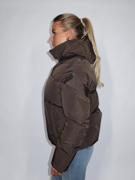 Airforce Airforce Women Maya Puffer Jacket - Dark Coffee
