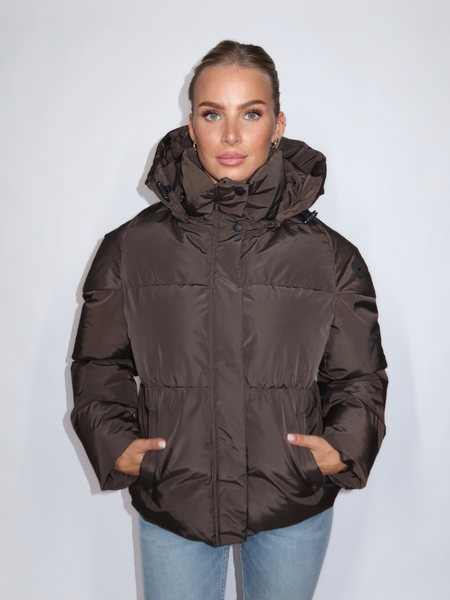 Airforce Airforce Women Maya Puffer Jacket - Dark Coffee Airforce Women Maya Puffer Jacket - Dark Coffee