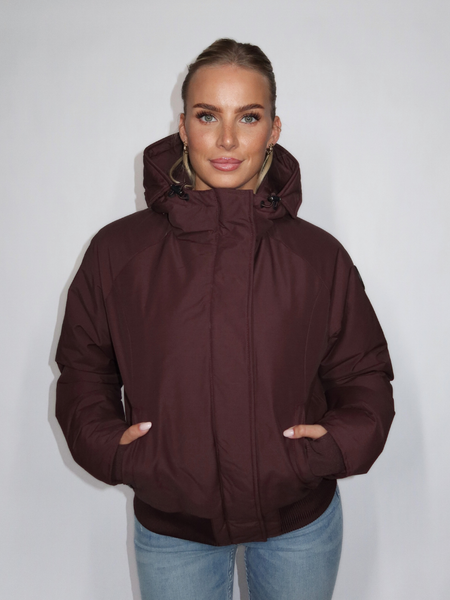 Airforce Airforce Women Bomber Jacket - Bitter Chocolate Airforce Women Bomber Jacket - Bitter Chocolate