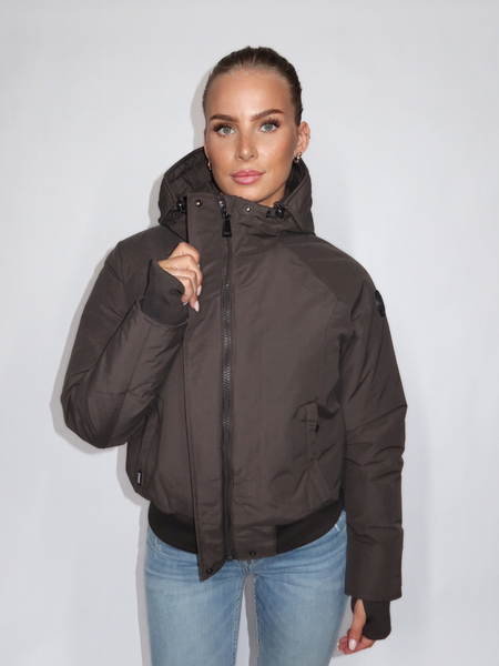 Airforce Airforce Women Bomber Jacket - Dark Coffee