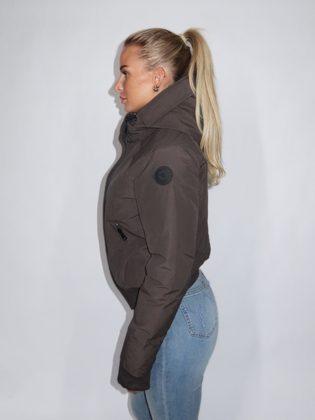 Airforce Airforce Women Bomber Jacket - Dark Coffee
