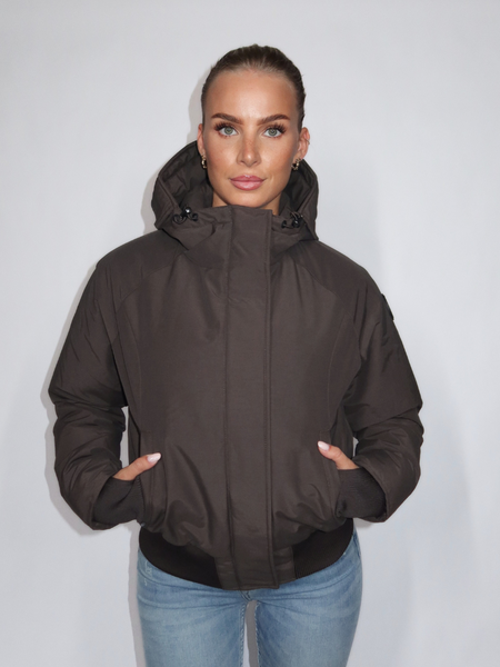 Airforce Airforce Women Bomber Jacket - Dark Coffee Airforce Women Bomber Jacket - Dark Coffee