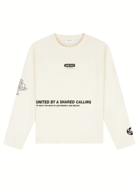 Pure Path United Longsleeve T-Shirt - Ecru Pure Path Pure Path United Longsleeve T-Shirt - Ecru
