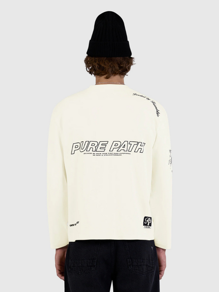 Pure Path United Longsleeve T-Shirt - Ecru Pure Path Pure Path United Longsleeve T-Shirt - Ecru