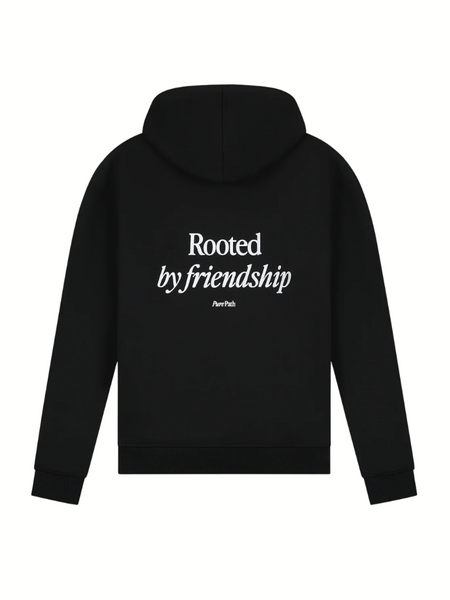 Pure Path Rooted by Friendship Hoodie - Black Pure Path Pure Path Rooted by Friendship Hoodie - Black