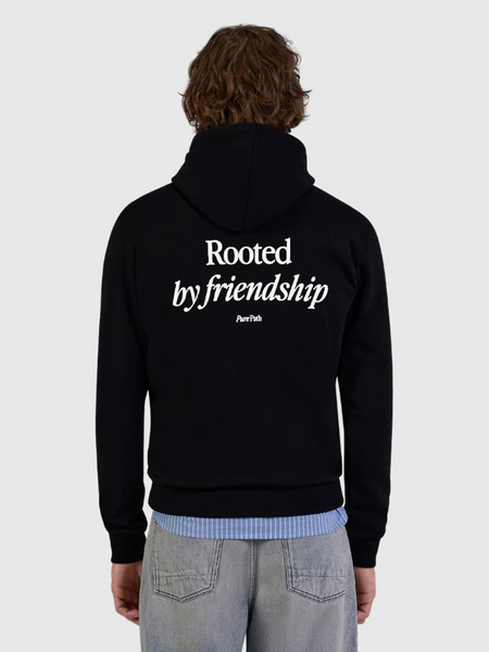 Pure Path Rooted by Friendship Hoodie - Black Pure Path Pure Path Rooted by Friendship Hoodie - Black