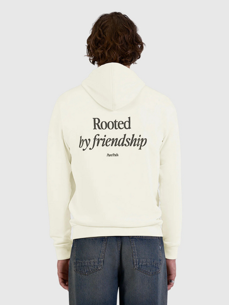Pure Path Rooted by Friendship Hoodie - Ecru Pure Path Pure Path Rooted by Friendship Hoodie - Ecru