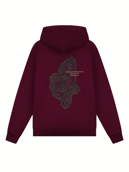 Pure Path Pure Path Tree Trunk Hoodie - Wine Red