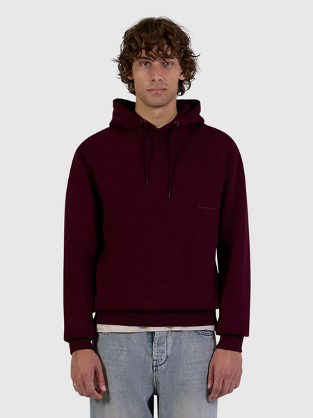 Pure Path Essential Logo Hoodie - Wine Red Pure Path Pure Path Essential Logo Hoodie - Wine Red