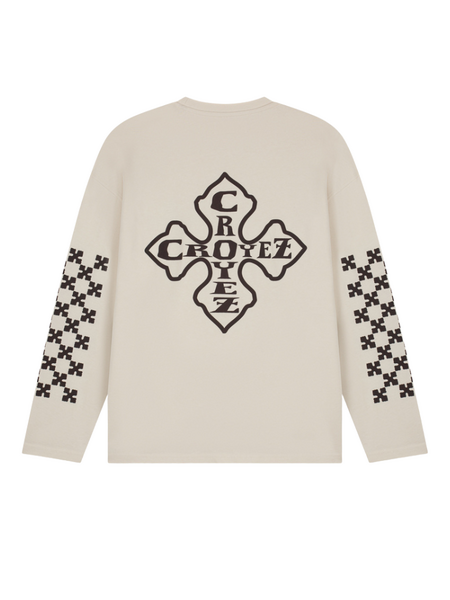 Croyez Cross Longsleeve T-Shirt - Light Beige Croyez Croyez Cross Longsleeve T-Shirt - Light Beige