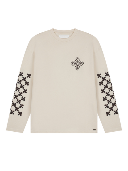 Croyez Cross Longsleeve T-Shirt - Light Beige