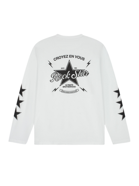 Croyez Rockstar Longsleeve T-Shirt - White Croyez Croyez Rockstar Longsleeve T-Shirt - White