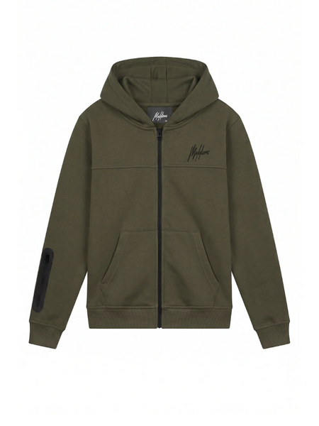 Malelions Kids Counter Hooded Vest - Dark Olive